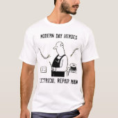 T-shirt Homme de réparation électrique (Devant)
