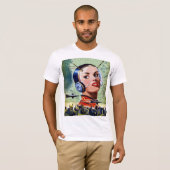 T-shirt homme de science-fiction rétro (Devant entier)