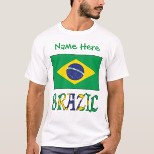 T-shirt homme drapeau Brésil personnalisé