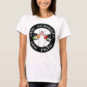 T-shirt Homme drôle Irlande Palestine Un combat, un combat