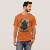 T-shirt homme éffrayant Halloween Treehouse (Devant entier)
