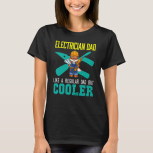 T-shirt Homme Électricien Papa Comme Un Père Régulier Mais