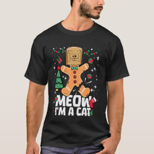 T-shirt Homme en pain d'épices de Noël Chat Miaou Drôle Ho