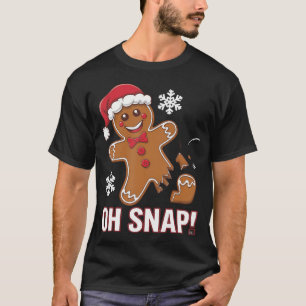 T-shirt Homme en pain d'épices drôle Oh Snap Noël Fêtes Hu