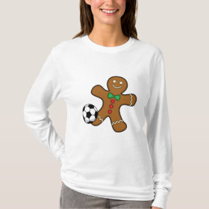 T-shirt Homme en pain d'épices jouant au football