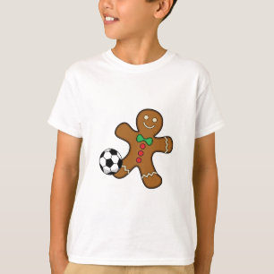 T-shirt Homme en pain d'épices jouant au football