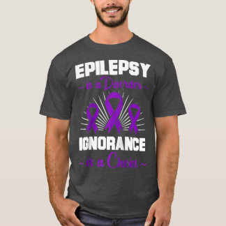 T-shirt Homme Epilepsie Guerrier Epileptique Jour Purple R