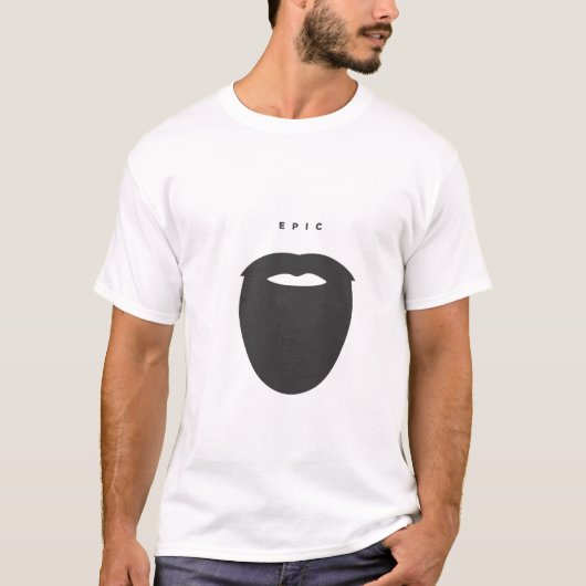 T-shirt Homme épique de barbe (Devant)