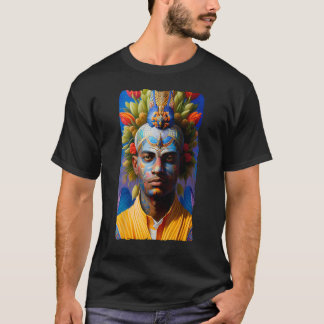 T-shirt Homme ethnique mystique de fantasy AI avec visage