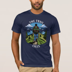 T-shirt Homme faisant une randonnée sur un sentier comme l