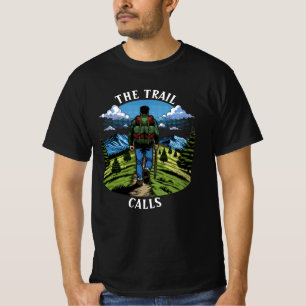 T-shirt Homme faisant une randonnée sur un sentier comme l