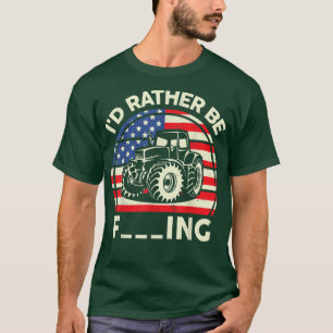 T-shirt Homme Farmer Chemise Garçon Drôle Je Préférerais F