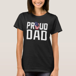 T-shirt Homme Fier Papa Drapeau Américain 4 Juillet Fath