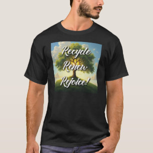 T-shirt homme foncé Citation : Recycler Renouveler