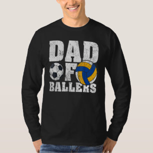 T-shirt Homme Football Volleyball Papa De Ballers Père