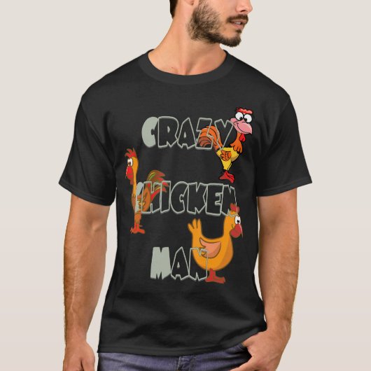 T-shirt Homme fou de poulet (Devant)