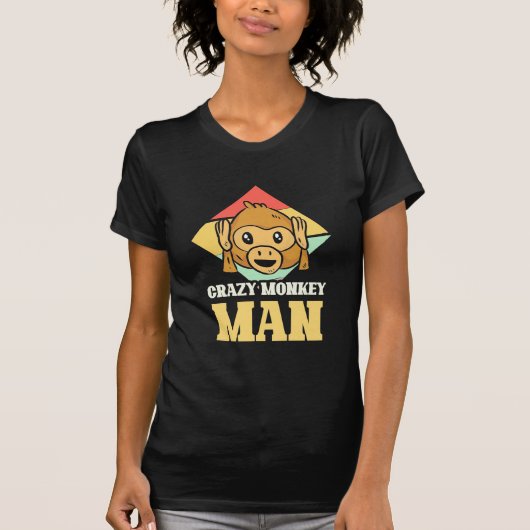 T-shirt Homme fou de singe (Devant)
