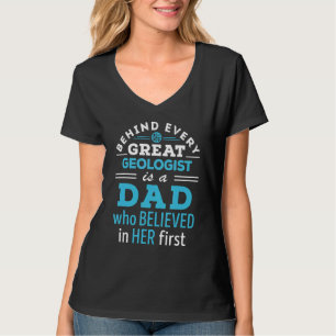 T-shirt Homme Géologue Papa Père Croyait En Son Premier Fa
