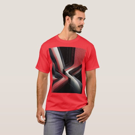 T-shirt homme géométrique Abstrait (Devant entier)