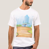T-shirt Homme Grand Bleu Bâtiment (Devant)