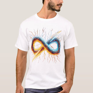 T-Shirt homme graphique à flux d'énergie coloré