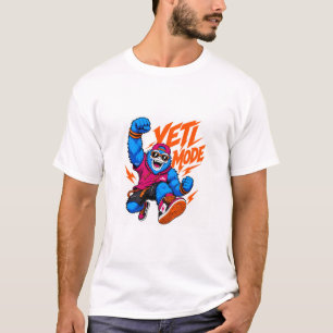 T-Shirt Homme Graphique Monstre Bleu Yeti Mode