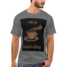 T-shirt homme gris développeur Java