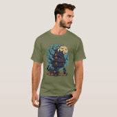 T-shirt homme Halloween Tree House Chat noir (Devant entier)