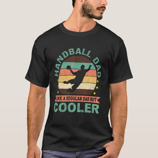 T-shirt Homme Handball Papa Shot Ball Throver Technique (Devant)