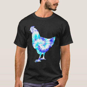 T-shirt Homme Hippie Amoureux des Animaux Paix Poulet Tie-