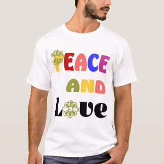 T-shirt homme hippie pour la paix et l'amour