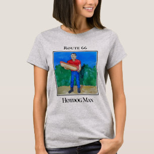 T-shirt Homme Hotdog, Route 66 à Atlanta, Illinois