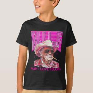 T-shirt Homme I Love Felons Funny Pink Trump 2024 Pour Pré