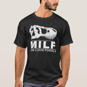 T-shirt Homme J'aime Fossils Trex Skull