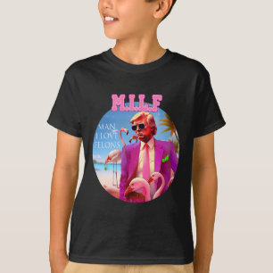 T-shirt Homme j'aime les délinquants drôle Trump flamant r