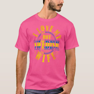 T-shirt Homme J'Aime Ma Femme Suédoise Hot Suède 2