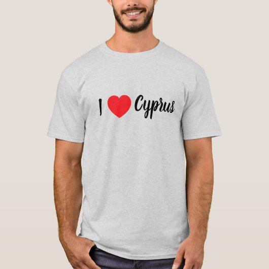 T-shirt homme (Je "coeur" Chypre) (Devant)