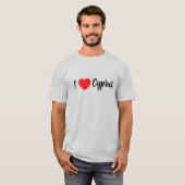T-shirt homme (Je "coeur" Chypre) (Devant entier)