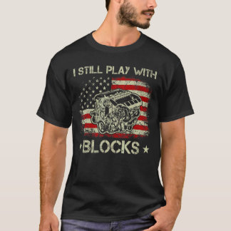 T-shirt Homme Je Joue Avec Des Blocs Mécanique Bloc Moteur