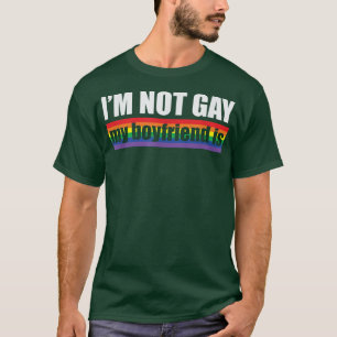 T-shirt Homme Je ne suis pas gay, mon petit ami est LGBT