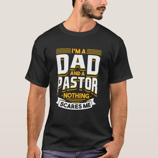 T-shirt Homme Jeune Pasteur Pour prédicateur Je suis papa  (Devant)