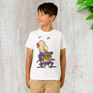 T-shirt Homme Jouant Une Corne Française