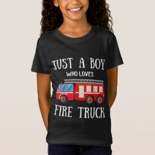 T-Shirt Homme Juste Un Garçon Qui Aime Le Camion De Feu