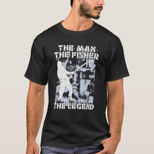 T-shirt Homme L'Homme Le Pêcheur La Légende Cool Fishing F