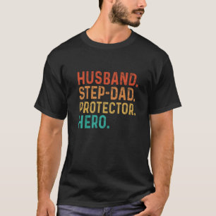 T-shirt Homme Mari Étape Papa Protecteur Héros Fête des pè