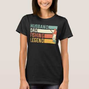 T-shirt Homme mari papa pêcheur légende Pêcheur Vintage
