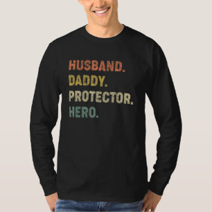 T-shirt Homme Mari papa protecteur de papa héros grand-pèr