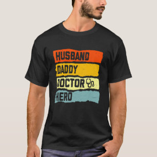 T-shirt Homme Mari père père docteur Hero Fête des pères C