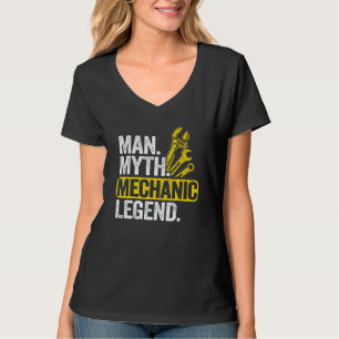 T-shirt Homme Masculin Mythe Mécanicien Légende Type de Vo