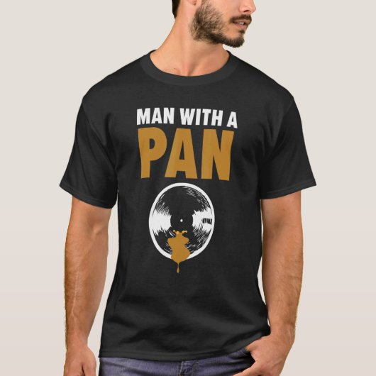 T-shirt Homme Mens Avec Un Pan Or Prospectant Miner L'Expl (Devant)